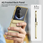 Ultramarinelife AG Frosted Galaxy Z Flip7 Case Vacuum Plating Anti-Fingerprint Skin Friendly