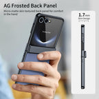 Ultramarinelife AG Frosted Galaxy Z Flip8 Case Vacuum Plating Anti-Fingerprint Hand Grip