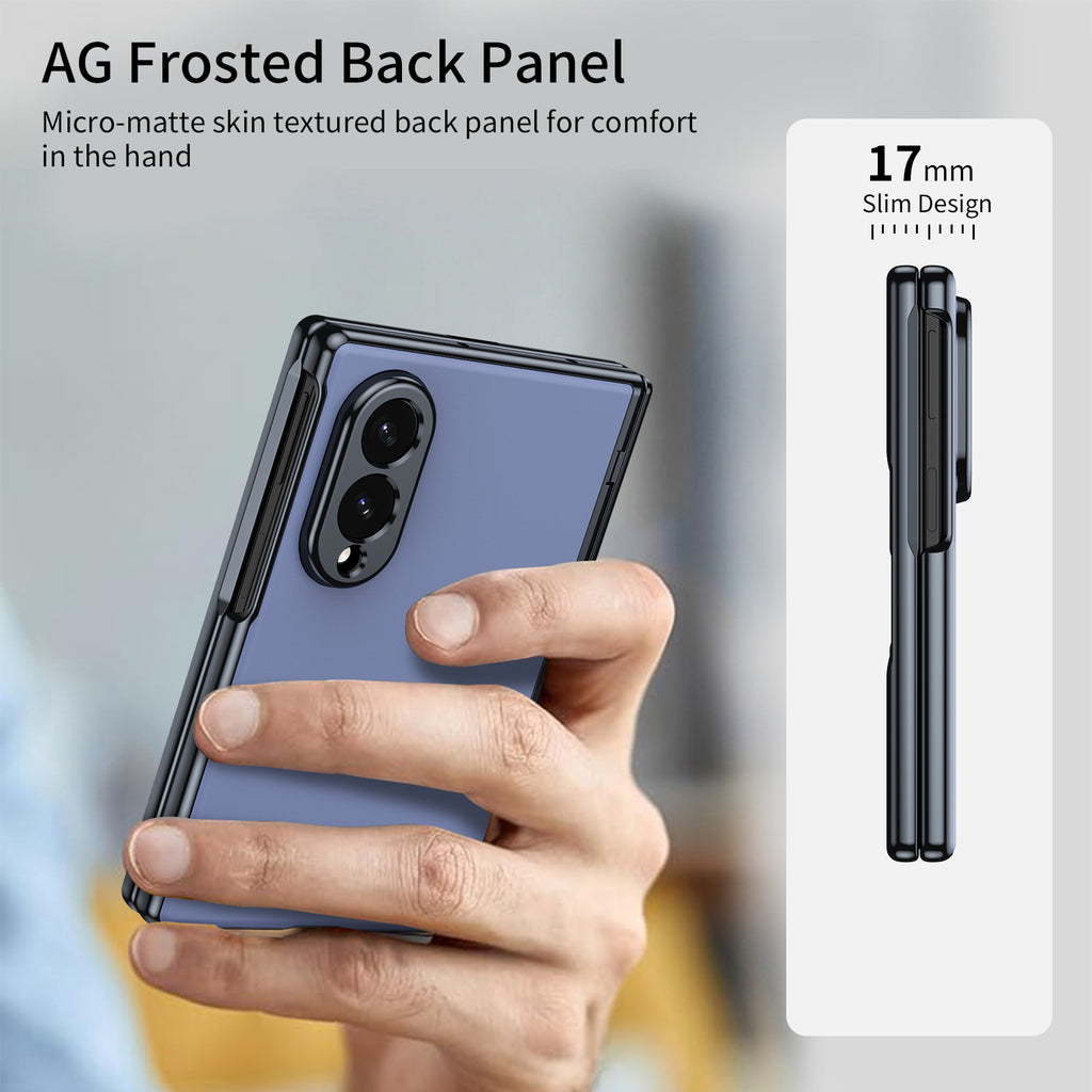 Ultramarinelife AG Frosted Galaxy Z Fold8 Wide Case Vacuum Plating Anti-Fingerprint Skin Friendly