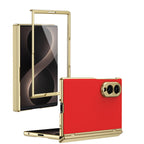 Ultramarinelife AG Frosted Galaxy Z Fold8 Wide Case Vacuum Plating Anti-Fingerprint Red Color
