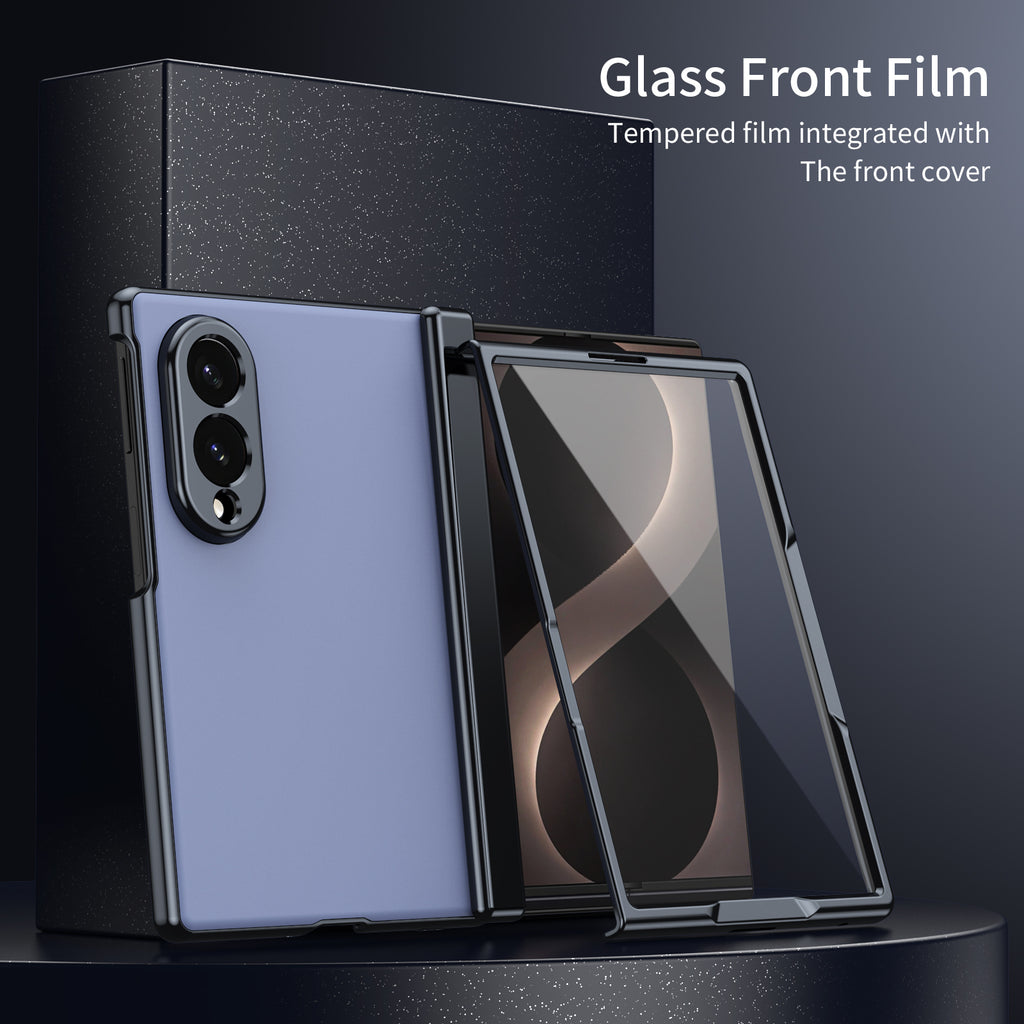 Ultramarinelife AG Frosted Galaxy Z Fold8 Wide Case Vacuum Plating Anti-Fingerprint Glass Front Film