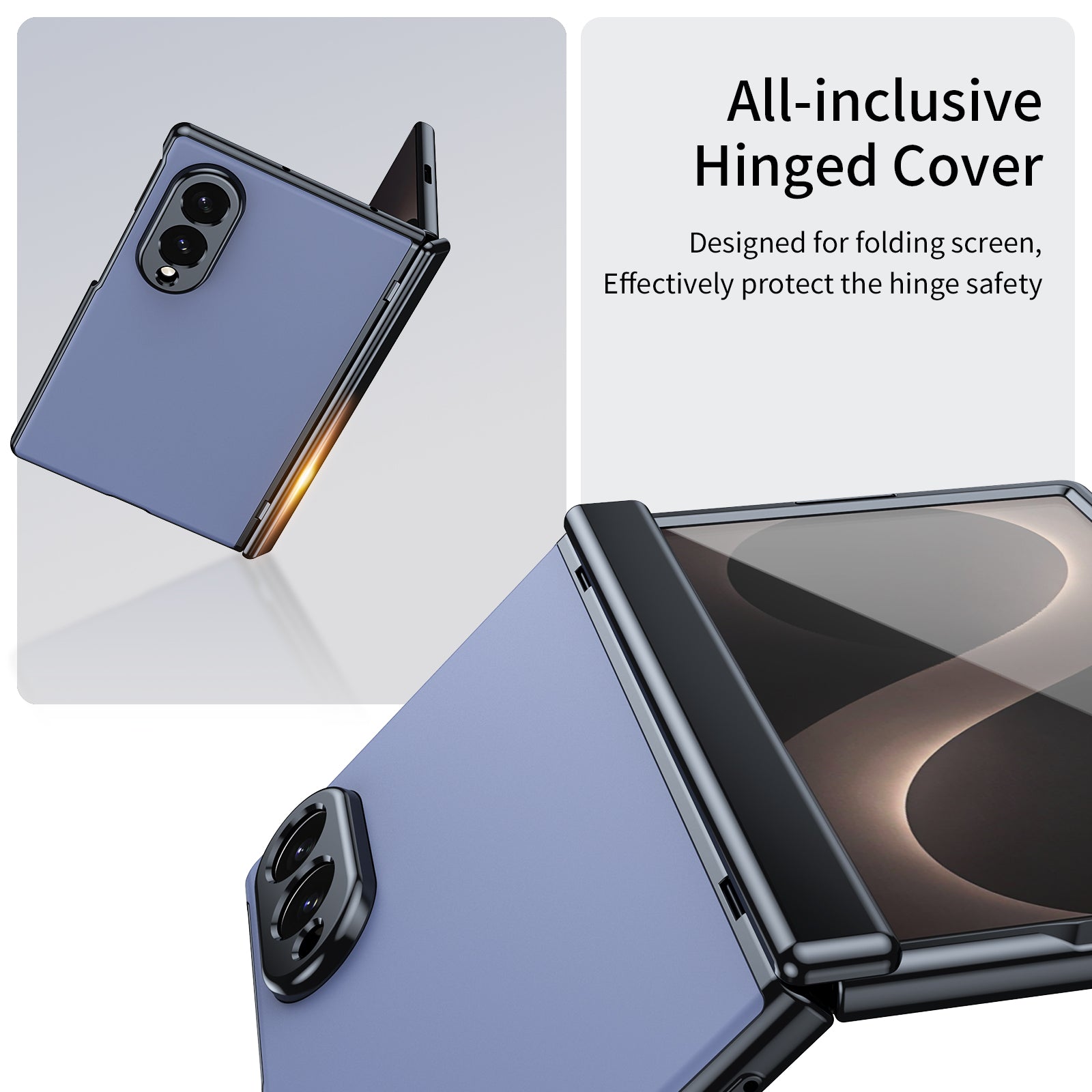Ultramarinelife AG Frosted Galaxy Z Fold8 Wide Case Vacuum Plating Anti-Fingerprint Hinged All-inclusive