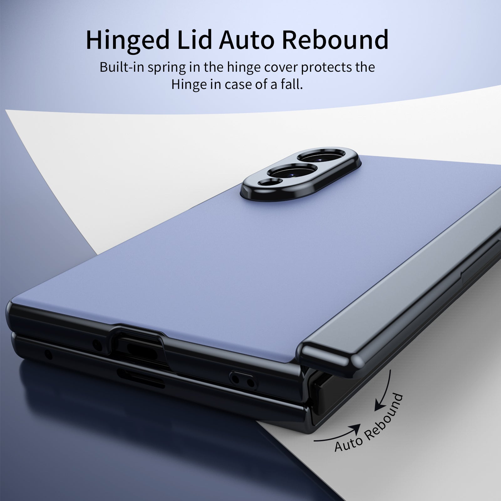 Ultramarinelife AG Frosted Galaxy Z Fold8 Wide Case Vacuum Plating Anti-Fingerprint Auto Rebound