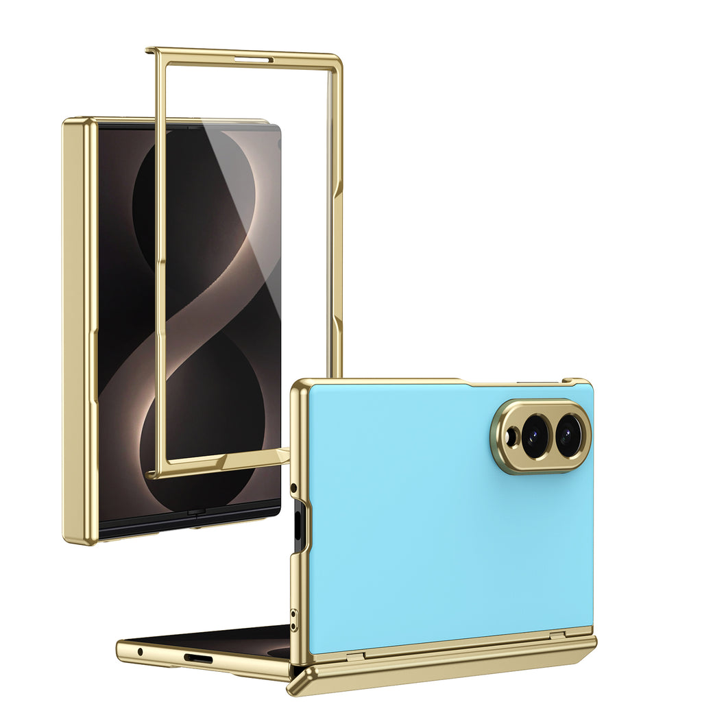Ultramarinelife AG Frosted Galaxy Z Fold8 Wide Case Vacuum Plating Anti-Fingerprint Ocean Color
