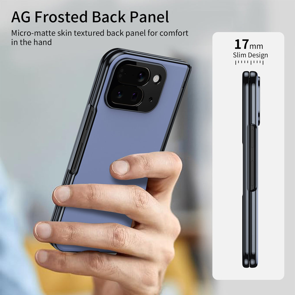 Ultramarinelife AG Frosted Google Pixel 10 Pro Fold Case Vacuum Plating Anti-Fingerprint Skin Friendly