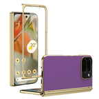 Ultramarinelife AG Frosted Google Pixel 10 Pro Fold Case Vacuum Plating Anti-Fingerprint Purple Color