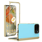 Ultramarinelife AG Frosted Google Pixel 10 Pro Fold Case Vacuum Plating Anti-Fingerprint Ocean Color