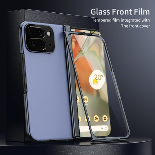 Ultramarinelife AG Frosted Google Pixel 10 Pro Fold Case Vacuum Plating Anti-Fingerprint Glass Front Film