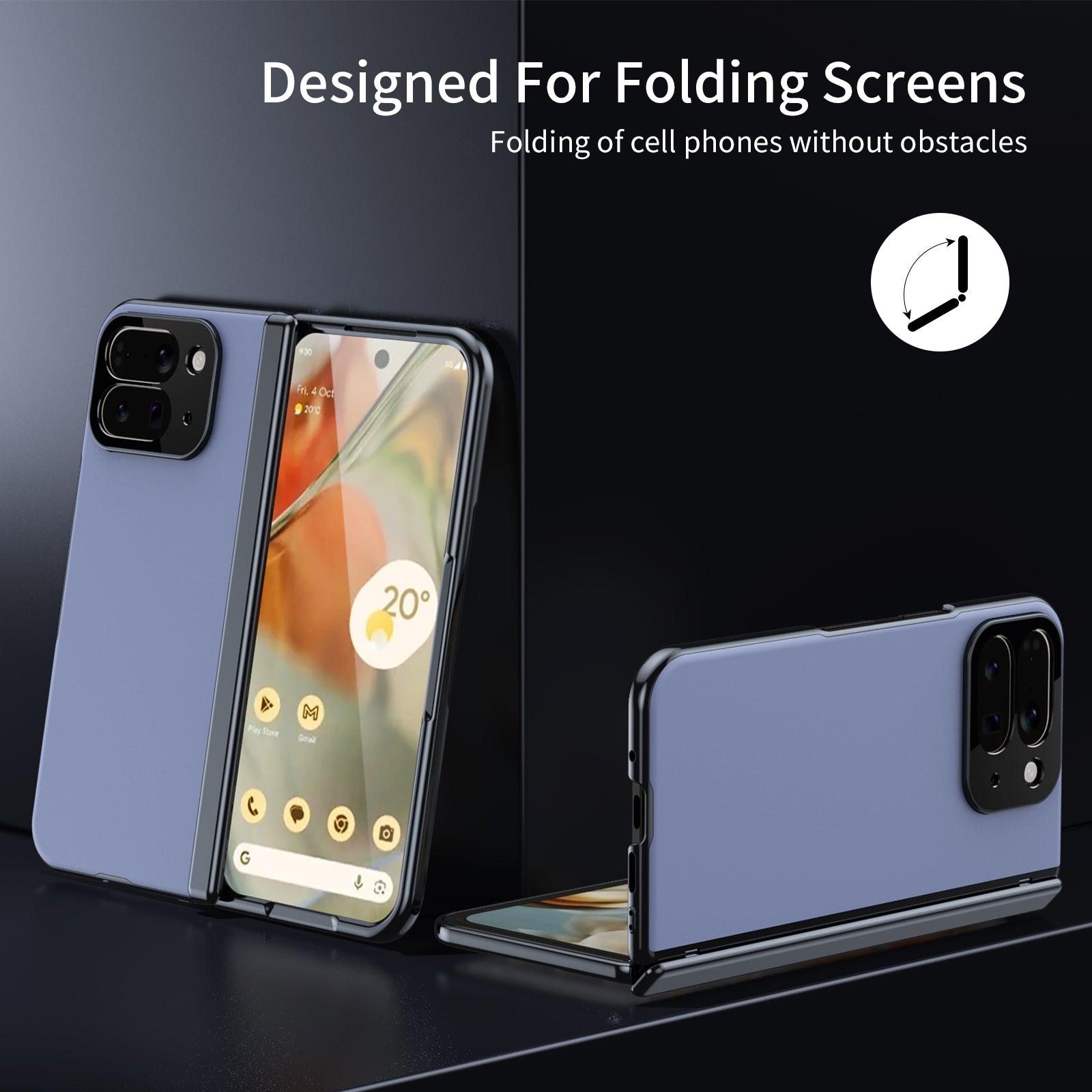 Ultramarinelife AG Frosted Google Pixel 10 Pro Fold Case Vacuum Plating Anti-Fingerprint Foldable Freely