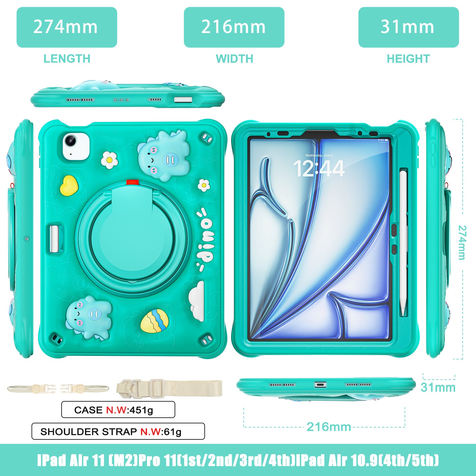 bubble-3d-dinosaur-360-handle-grip-ipad-air-6-11-shockproof-cover_2