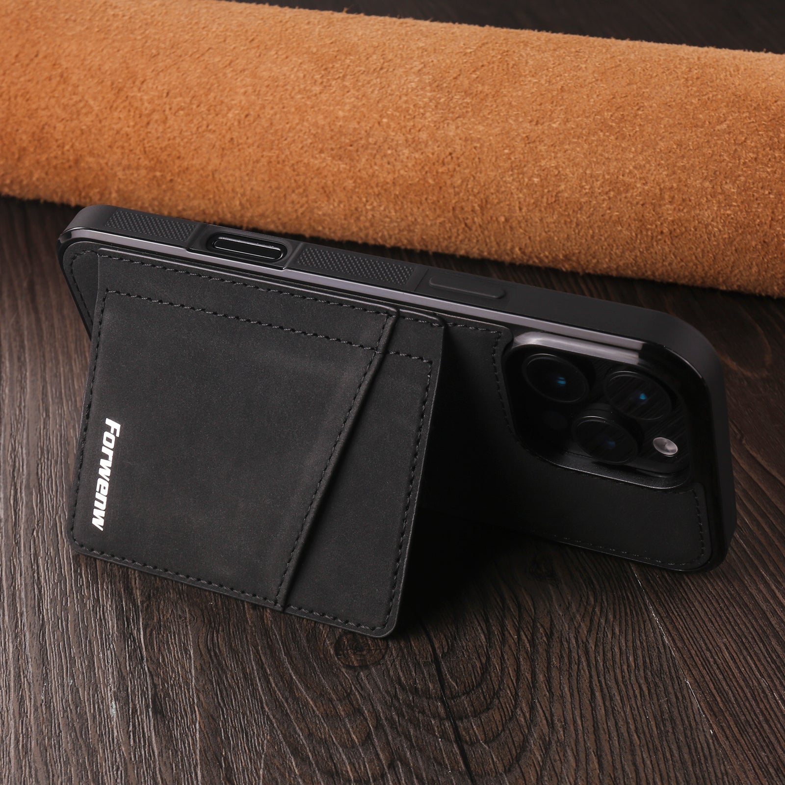 built-in-card-holder-stand-iphone-14-pro-max-leather-cover_11