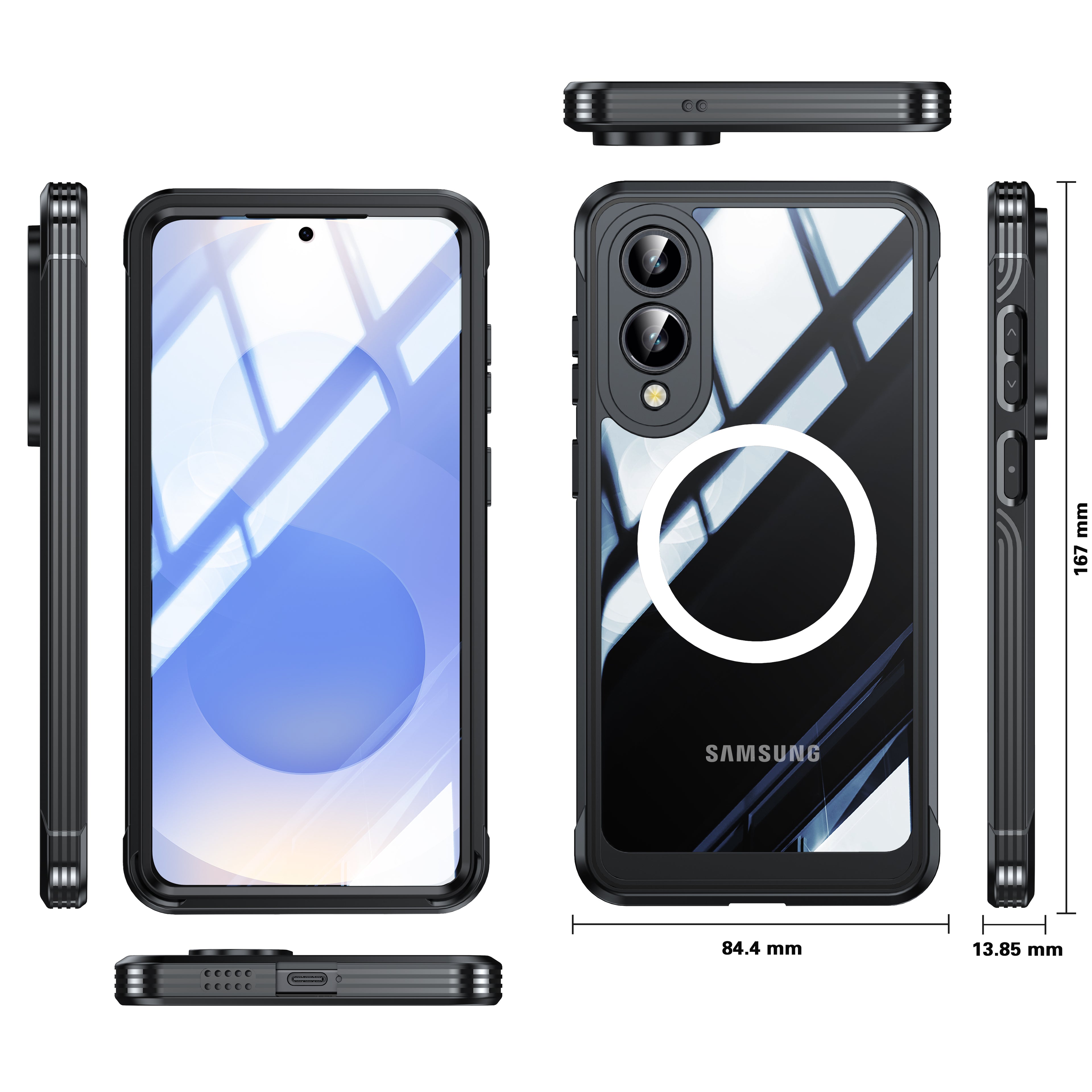Built-in Guard Dual Protection Galaxy S25 Edge Bumper Case