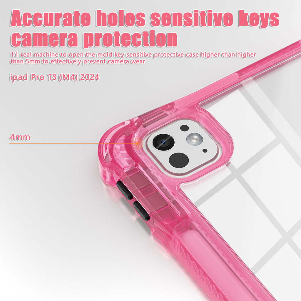Clear Rotating Hand Strap iPad Pro 11 2024 Full Body Protection Case