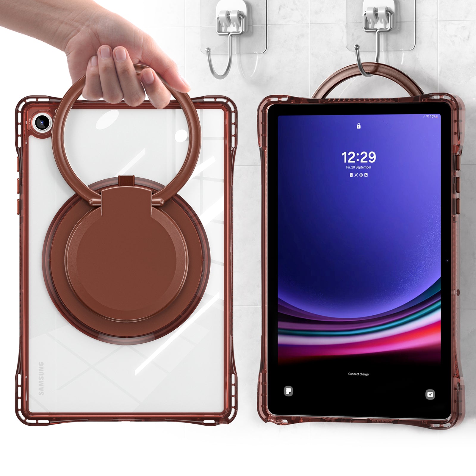 Clear Rotating Handle Grip Galaxy Tab A11 Plus Full Body Protection Cover