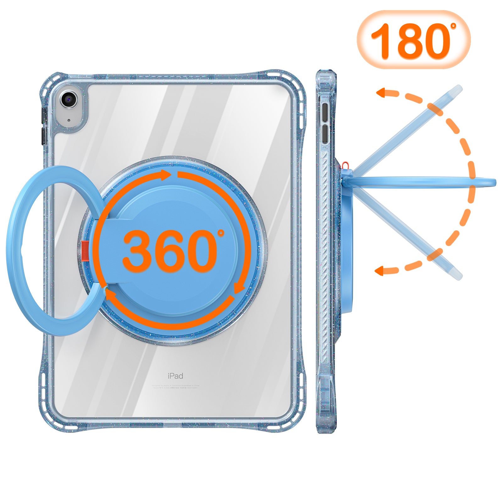 Clear Rotating Handle Grip iPad 11 Full Body Protection Cover