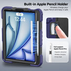 The Commander Series ultra-rugged case fits iPad Air 4th Gen 10.9-inch (2020). Features a 360° rotating kickstand, non-slip handle grip, and detachable crossbody strap. Built with PC+TPU armor for drop resistance. Supports bulk wholesale orders.