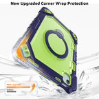 The Commander Series ultra-rugged case fits iPad Air 5th Gen 10.9-inch (2022). Features a 360° rotating kickstand, non-slip handle grip, and detachable crossbody strap. Built with PC+TPU armor for drop resistance. Supports bulk wholesale orders.