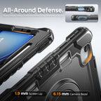 The Commander Series ultra-rugged case fits iPad Air 8th Gen 11-inch (2026). Features a 360° rotating kickstand, non-slip handle grip, and detachable crossbody strap. Built with PC+TPU armor for drop resistance. Supports bulk wholesale orders.