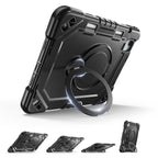 The Commander Series ultra-rugged case fits iPad Air 8th Gen 11-inch (2026). Features a 360° rotating kickstand, non-slip handle grip, and detachable crossbody strap. Built with PC+TPU armor for drop resistance. Supports bulk wholesale orders.