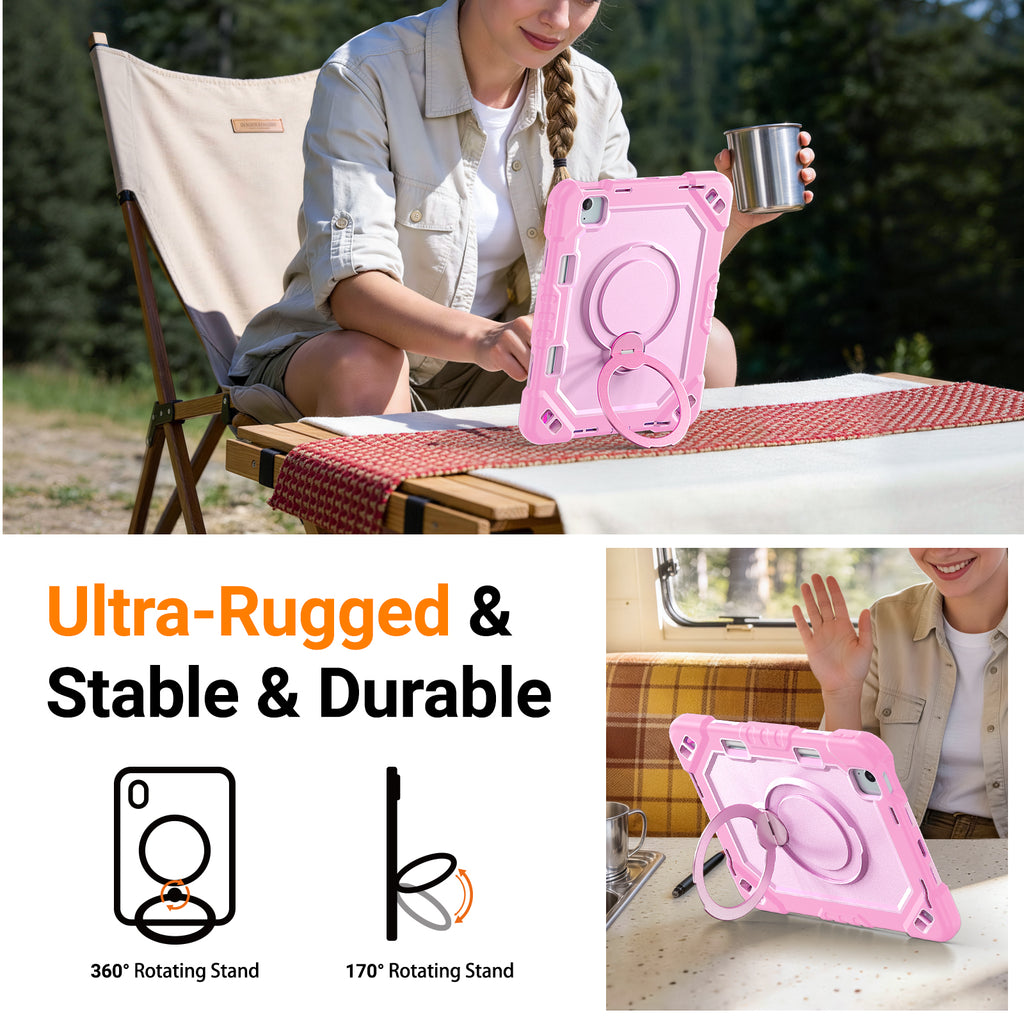 The Commander Series ultra-rugged case fits iPad Pro 11-inch 1st Gen (2018). Features a 360° rotating kickstand, non-slip handle grip, and detachable crossbody strap. Built with PC+TPU armor for drop resistance. Supports bulk wholesale orders.