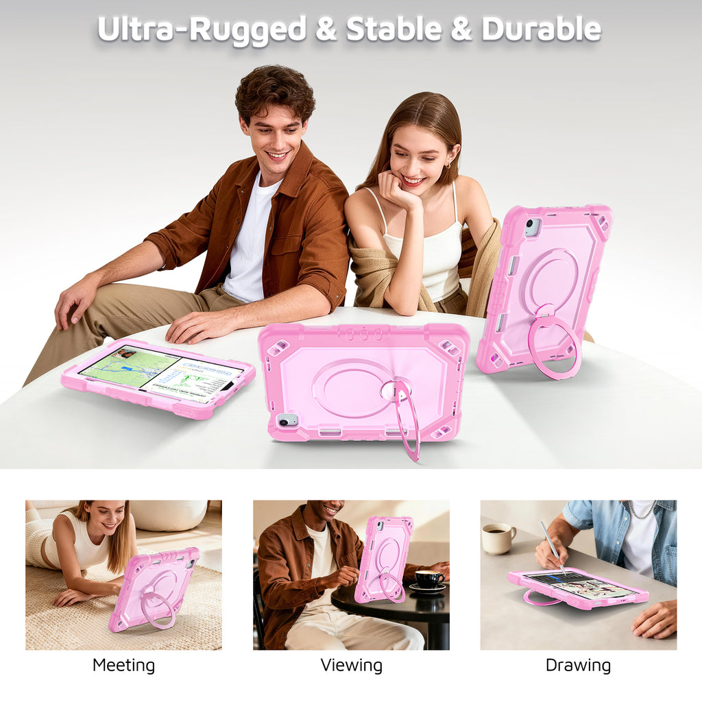 The Commander Series ultra-rugged case fits iPad Pro 11-inch 1st Gen (2018). Features a 360° rotating kickstand, non-slip handle grip, and detachable crossbody strap. Built with PC+TPU armor for drop resistance. Supports bulk wholesale orders.