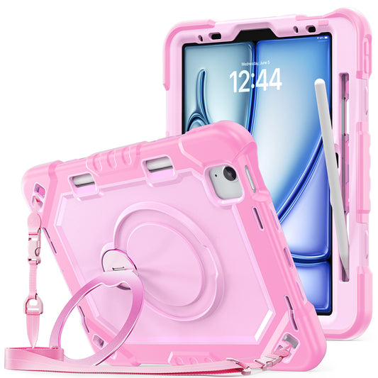 The Commander Series ultra-rugged case fits iPad Pro 11-inch 1st Gen (2018). Features a 360° rotating kickstand, non-slip handle grip, and detachable crossbody strap. Built with PC+TPU armor for drop resistance. Supports bulk wholesale orders.