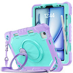 The Commander Series ultra-rugged case fits iPad Pro 11-inch 1st Gen (2018). Features a 360° rotating kickstand, non-slip handle grip, and detachable crossbody strap. Built with PC+TPU armor for drop resistance. Supports bulk wholesale orders.