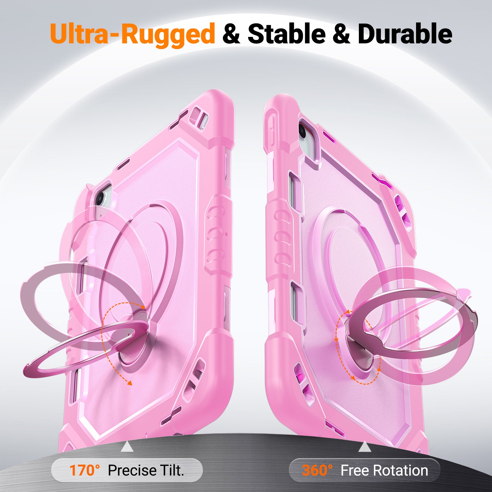 The Commander Series ultra-rugged case fits iPad Pro 11-inch 1st Gen (2018). Features a 360° rotating kickstand, non-slip handle grip, and detachable crossbody strap. Built with PC+TPU armor for drop resistance. Supports bulk wholesale orders.