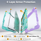 The Commander Series ultra-rugged case fits iPad Pro 11-inch 2nd Gen (2020). Features a 360° rotating kickstand, non-slip handle grip, and detachable crossbody strap. Built with PC+TPU armor for drop resistance. Supports bulk wholesale orders.