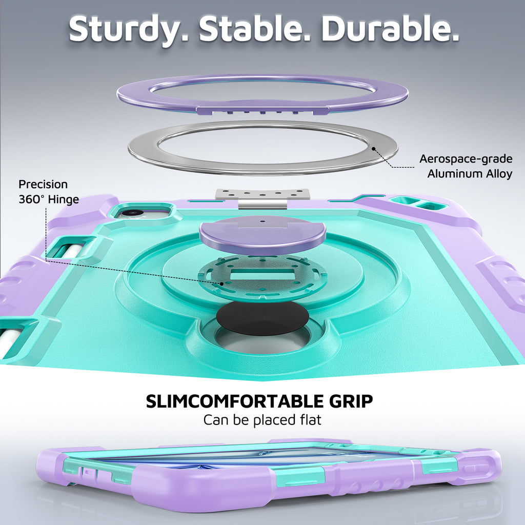 The Commander Series ultra-rugged case fits iPad Pro 11-inch 2nd Gen (2020). Features a 360° rotating kickstand, non-slip handle grip, and detachable crossbody strap. Built with PC+TPU armor for drop resistance. Supports bulk wholesale orders.