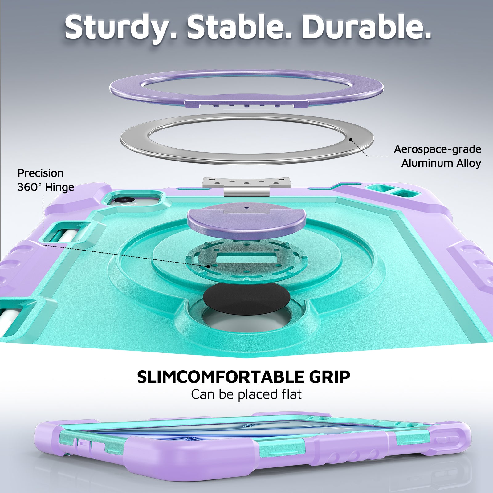 The Commander Series ultra-rugged case fits iPad Pro 11-inch 2nd Gen (2020). Features a 360° rotating kickstand, non-slip handle grip, and detachable crossbody strap. Built with PC+TPU armor for drop resistance. Supports bulk wholesale orders.