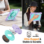 The Commander Series ultra-rugged case fits iPad Pro 11-inch 2nd Gen (2020). Features a 360° rotating kickstand, non-slip handle grip, and detachable crossbody strap. Built with PC+TPU armor for drop resistance. Supports bulk wholesale orders.