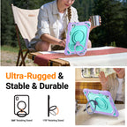 The Commander Series ultra-rugged case fits iPad Pro 11-inch 2nd Gen (2020). Features a 360° rotating kickstand, non-slip handle grip, and detachable crossbody strap. Built with PC+TPU armor for drop resistance. Supports bulk wholesale orders.