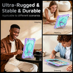 The Commander Series ultra-rugged case fits iPad Pro 11-inch 2nd Gen (2020). Features a 360° rotating kickstand, non-slip handle grip, and detachable crossbody strap. Built with PC+TPU armor for drop resistance. Supports bulk wholesale orders.