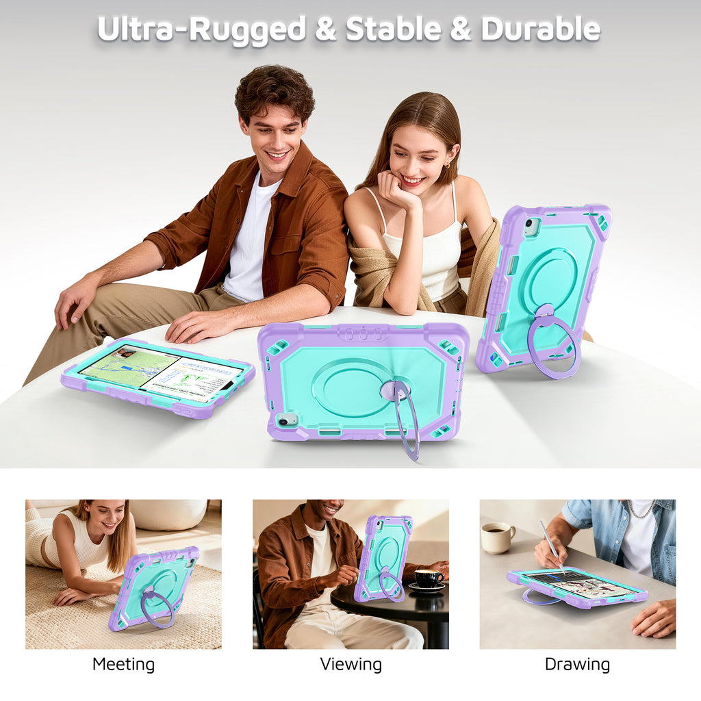 The Commander Series ultra-rugged case fits iPad Pro 11-inch 2nd Gen (2020). Features a 360° rotating kickstand, non-slip handle grip, and detachable crossbody strap. Built with PC+TPU armor for drop resistance. Supports bulk wholesale orders.