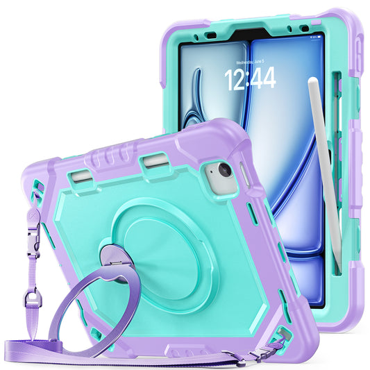 The Commander Series ultra-rugged case fits iPad Pro 11-inch 2nd Gen (2020). Features a 360° rotating kickstand, non-slip handle grip, and detachable crossbody strap. Built with PC+TPU armor for drop resistance. Supports bulk wholesale orders.