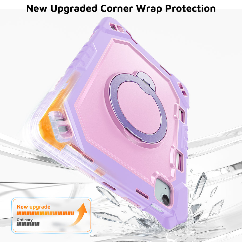 The Commander Series ultra-rugged case fits iPad Pro 11-inch 3rd Gen (2021). Features a 360° rotating kickstand, non-slip handle grip, and detachable crossbody strap. Built with PC+TPU armor for drop resistance. Supports bulk wholesale orders.