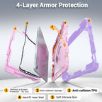 The Commander Series ultra-rugged case fits iPad Pro 11-inch 3rd Gen (2021). Features a 360° rotating kickstand, non-slip handle grip, and detachable crossbody strap. Built with PC+TPU armor for drop resistance. Supports bulk wholesale orders.