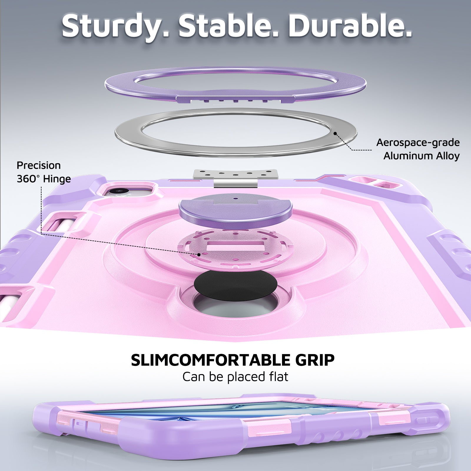 The Commander Series ultra-rugged case fits iPad Pro 11-inch 3rd Gen (2021). Features a 360° rotating kickstand, non-slip handle grip, and detachable crossbody strap. Built with PC+TPU armor for drop resistance. Supports bulk wholesale orders.