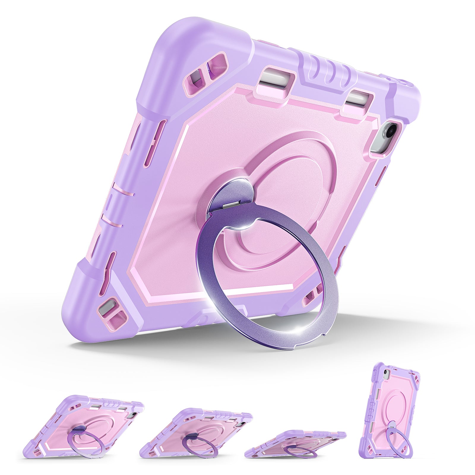 The Commander Series ultra-rugged case fits iPad Pro 11-inch 3rd Gen (2021). Features a 360° rotating kickstand, non-slip handle grip, and detachable crossbody strap. Built with PC+TPU armor for drop resistance. Supports bulk wholesale orders.