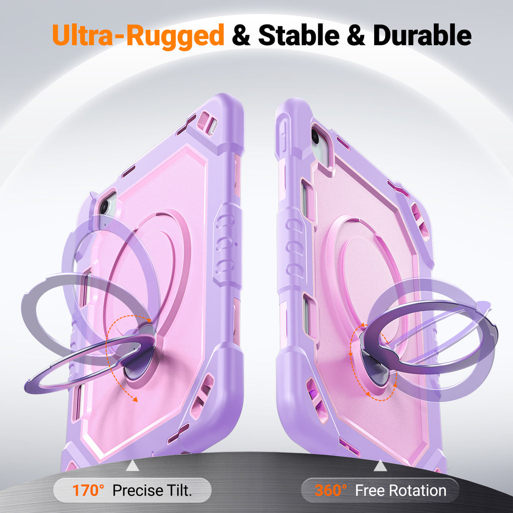 The Commander Series ultra-rugged case fits iPad Pro 11-inch 3rd Gen (2021). Features a 360° rotating kickstand, non-slip handle grip, and detachable crossbody strap. Built with PC+TPU armor for drop resistance. Supports bulk wholesale orders.