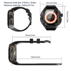 This rugged crystal case is specially designed for Apple Watch Ultra 1 (49mm, 2022). Crafted from premium aviation-grade aluminum alloy 6603, high-strength polycarbonate, 316 stainless steel, and 304 stainless steel, it delivers exceptional durability while remaining lightweight and glossy.