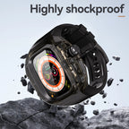 This rugged crystal case is specially designed for Apple Watch Ultra 1 (49mm, 2022). Crafted from premium aviation-grade aluminum alloy 6603, high-strength polycarbonate, 316 stainless steel, and 304 stainless steel, it delivers exceptional durability while remaining lightweight and glossy.