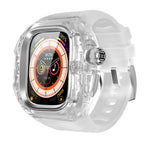 This rugged crystal case is specially designed for Apple Watch Ultra 2 (49mm, 2023). Crafted from premium aviation-grade aluminum alloy 6603, high-strength polycarbonate, 316 stainless steel, and 304 stainless steel, it delivers exceptional durability while remaining lightweight and glossy.