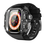 This rugged crystal case is specially designed for Apple Watch Ultra 2 (49mm, 2023). Crafted from premium aviation-grade aluminum alloy 6603, high-strength polycarbonate, 316 stainless steel, and 304 stainless steel, it delivers exceptional durability while remaining lightweight and glossy.