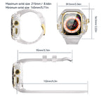 This rugged crystal case is specially designed for Apple Watch Ultra 2 (49mm, 2023). Crafted from premium aviation-grade aluminum alloy 6603, high-strength polycarbonate, 316 stainless steel, and 304 stainless steel, it delivers exceptional durability while remaining lightweight and glossy.