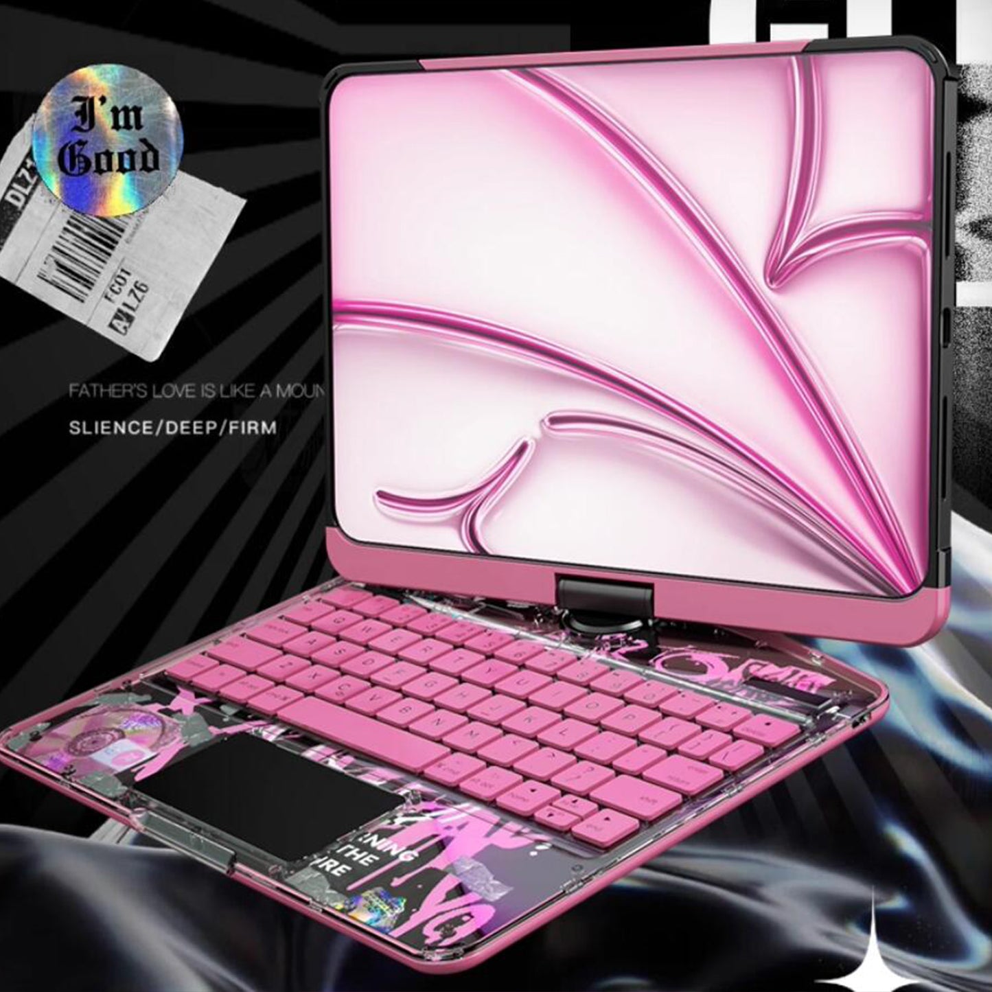 crystal-clamshell-rotating-stand-ipad-mini-6-keyboard-case_3