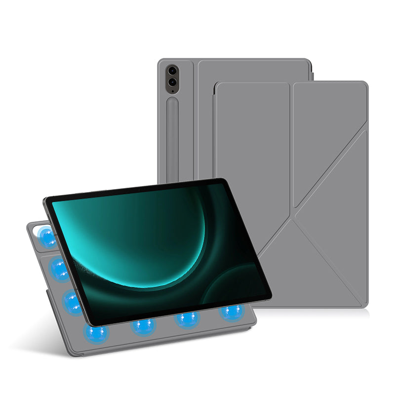 Deformed Stand Leather Magnetic Galaxy Tab S9 FE Plus Smart Case