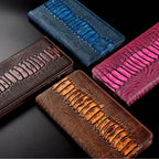 deluxe-wallet-embossed-ostrich-iphone-17-pro-genuine-leather-case-8