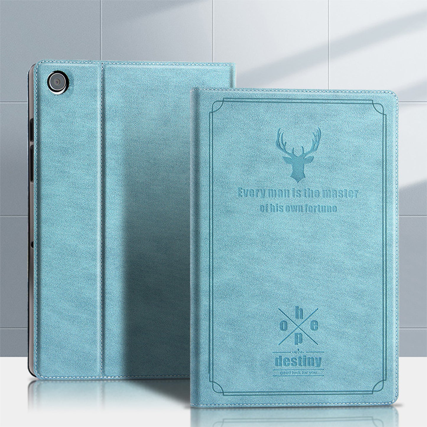 Destiny Imitation Deer Leather Galaxy Tab A9 Plus Folio Stand Case